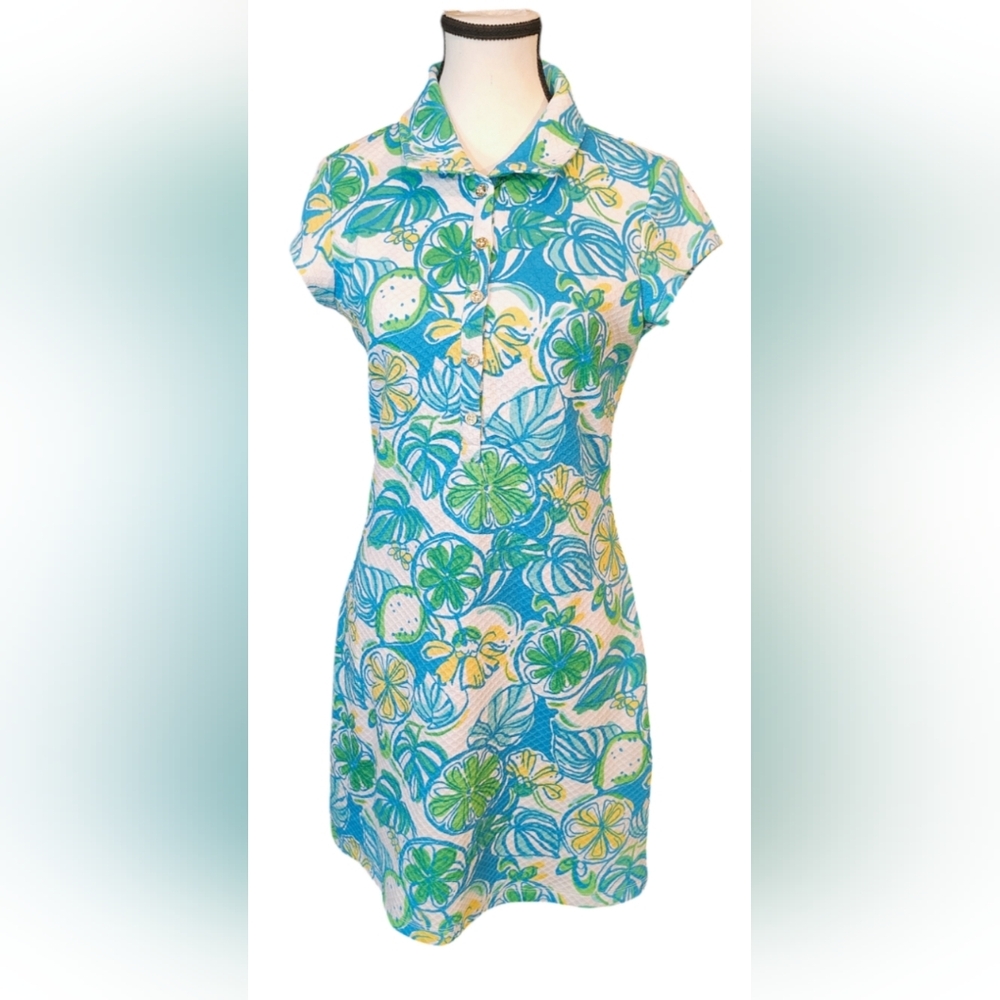 Floral Blue and Green Dress. - Picture 16 of 16